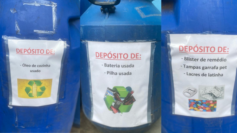 baldes de coleta para reciclagem